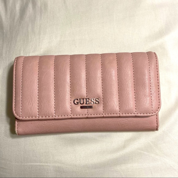 GUESS baby pink leather wallet - Picture 1 of 3